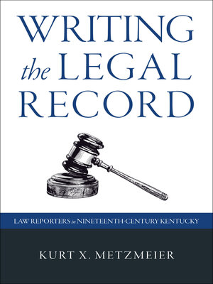 cover image of Writing the Legal Record